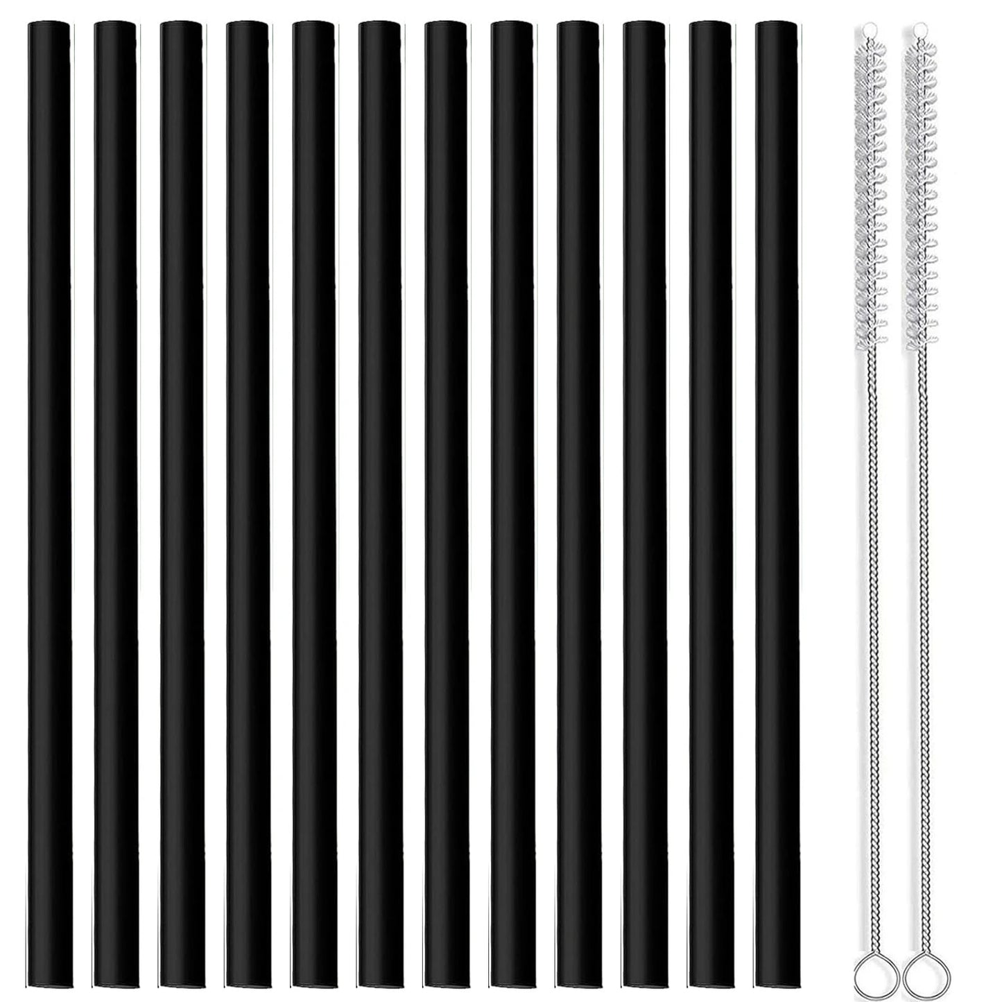 12 Pack Color Replacement Straws for 40 oz 30 oz Tumbler, 12 in Long Reusable Plastic Straws for Cup Accessories