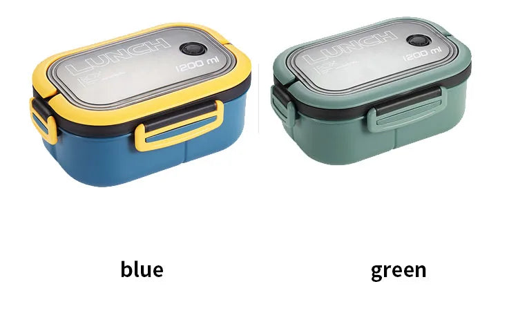 Single Double-layer Lunch Box Portable Compartment Fruit Food Box Microwave Lunch Box With Fork And Spoon Picnic Fresh Box