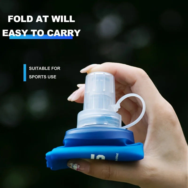 WRELS Folding Water Bag Soft Flask TPU BPA-Free Collapsible Water Bottle Outdoor Sport Hiking Camping Running Portable Water Bag