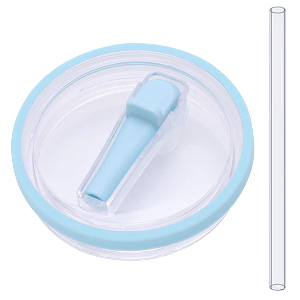 40oz Tumbler Flip Straw Lid Replacement for Stanley Quencher H2O Spill Proof Splash Resistant Tumbler Lids Reusable Straw Cap