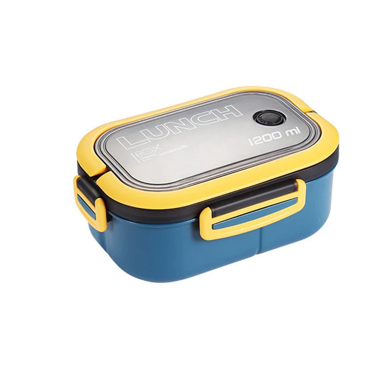 Single Double-layer Lunch Box Portable Compartment Fruit Food Box Microwave Lunch Box With Fork And Spoon Picnic Fresh Box