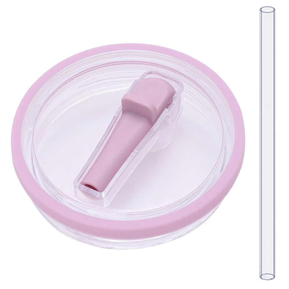 40oz Tumbler Flip Straw Lid Replacement for Stanley Quencher H2O Spill Proof Splash Resistant Tumbler Lids Reusable Straw Cap