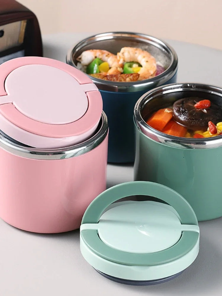 630/1000ml Food Thermal Jar Insulated Soup Cup Thermos Containers Stainless Steel Lunch Box Thermo Keep Hot for School Children