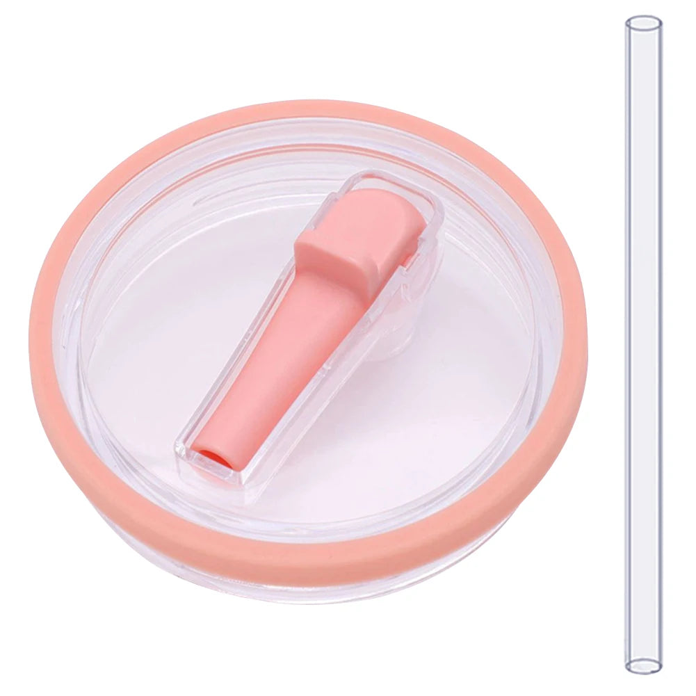 40oz Tumbler Flip Straw Lid Replacement for Stanley Quencher H2O Spill Proof Splash Resistant Tumbler Lids Reusable Straw Cap