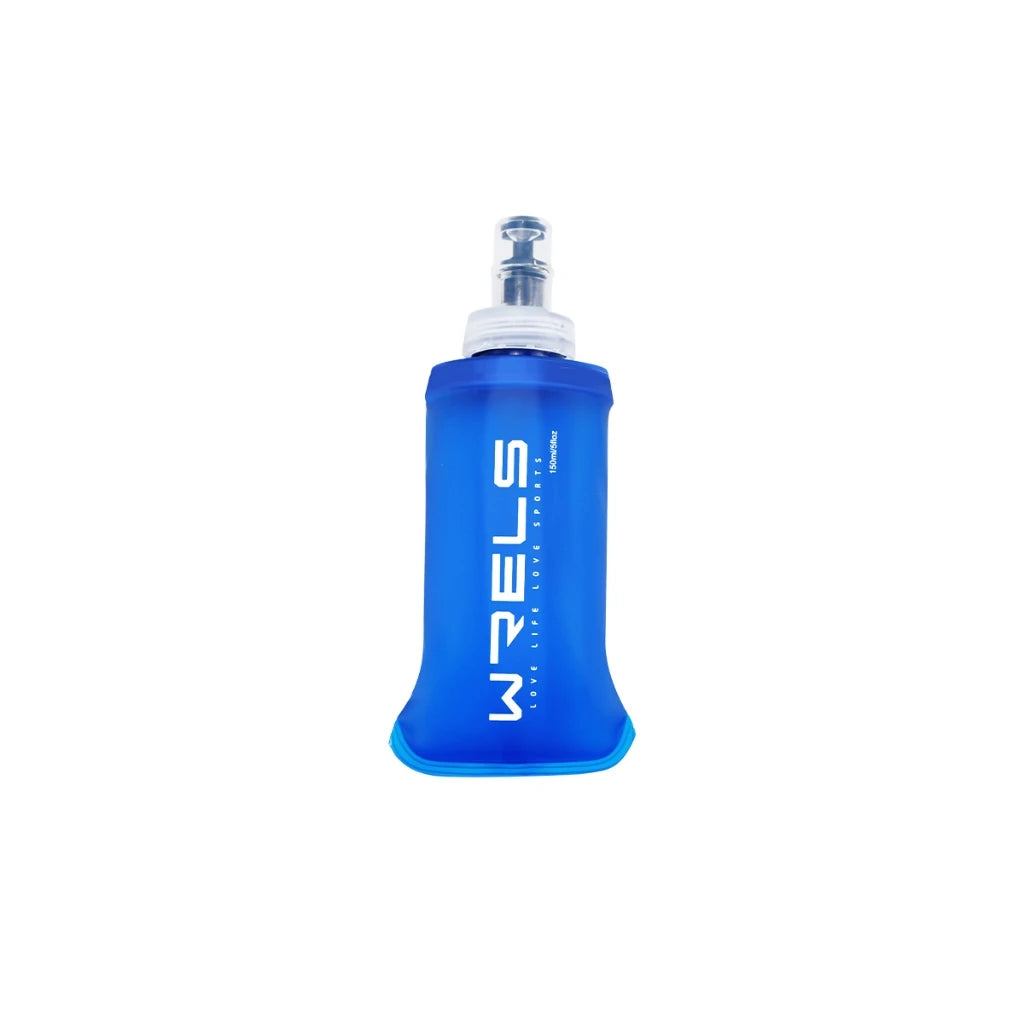 WRELS Folding Water Bag Soft Flask TPU BPA-Free Collapsible Water Bottle Outdoor Sport Hiking Camping Running Portable Water Bag