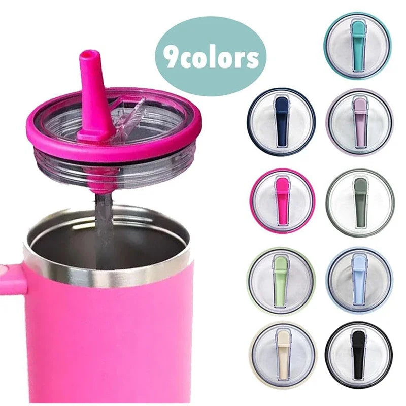 Spill-proof Cup Cover For Stanley 40oz Replaceable Environmental Protection Cup Cover Creative Spiral Straw Cover Cup Accessorie