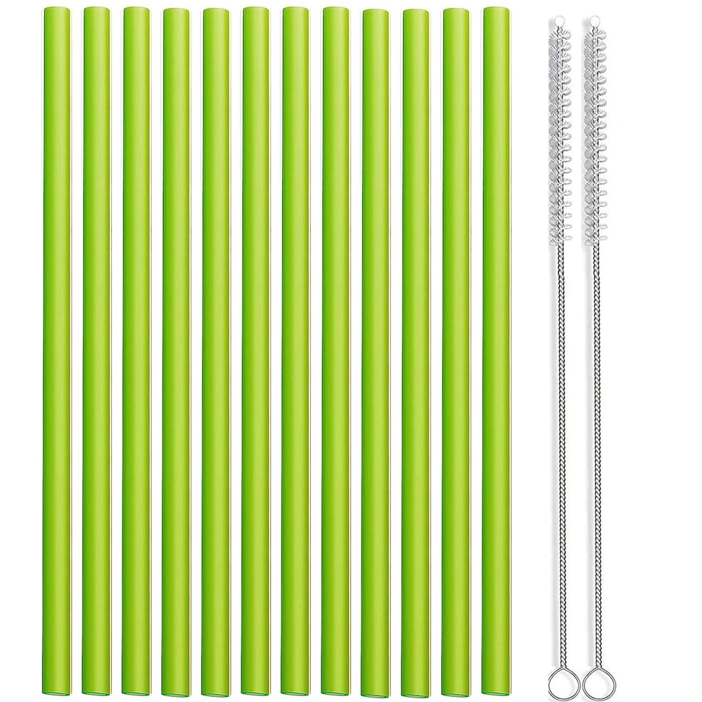 12 Pack Color Replacement Straws for 40 oz 30 oz Tumbler, 12 in Long Reusable Plastic Straws for Cup Accessories