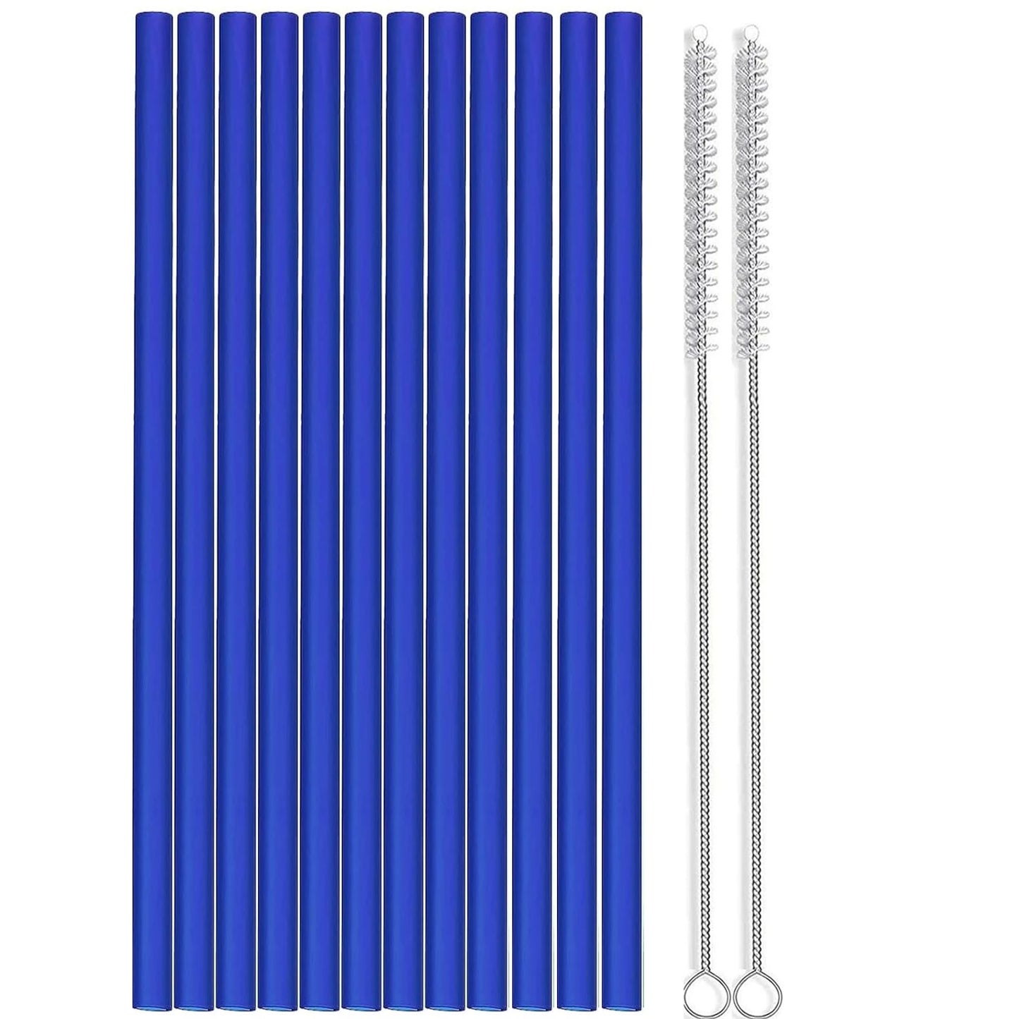 12 Pack Color Replacement Straws for 40 oz 30 oz Tumbler, 12 in Long Reusable Plastic Straws for Cup Accessories